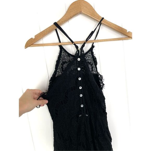 Intimately Free People She's Got It Lace Back Buttons Slip Dress Black XS - Picture 10 of 16